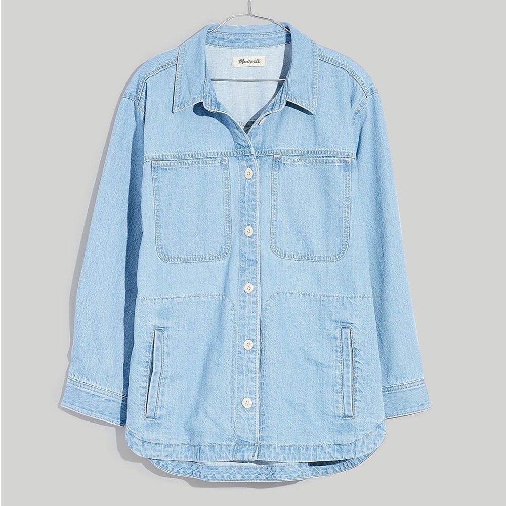 Madewell Denim Ames Oversized Shirt-Jacket in Corrigan Wash